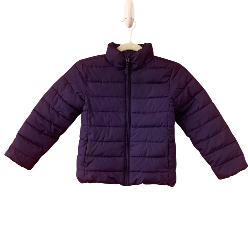 The Children’s Place Dark Purple Puffer Jacket fl girl 5-6